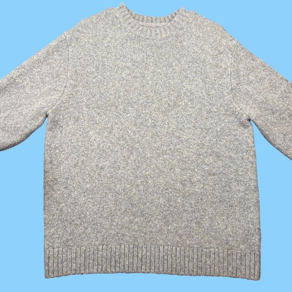 Abercrombie & Fitch Mens Soft A&F Sweater Gray Heather Knit Crew Neck Pullover L